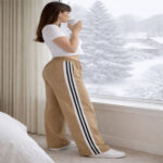 شلوار زنانه نیم بگ سه خط