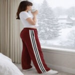 شلوار زنانه نیم بگ سه خط