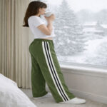 شلوار زنانه نیم بگ سه خط